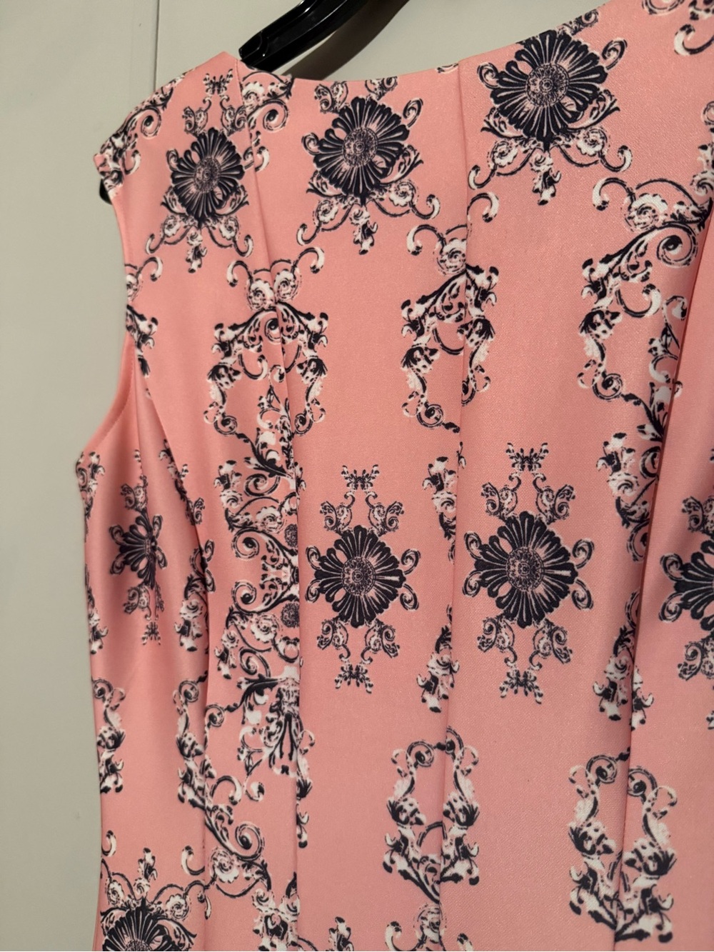 Julian Taylor Pink Floral Print Midi Dress
